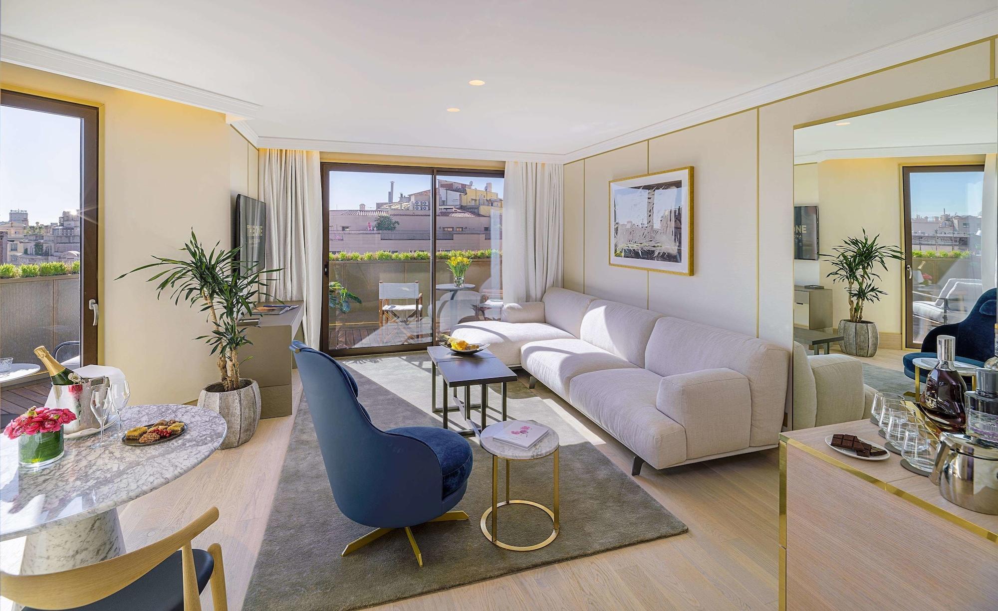 Hotel The One Barcelona Gl Esterno foto A staged living room