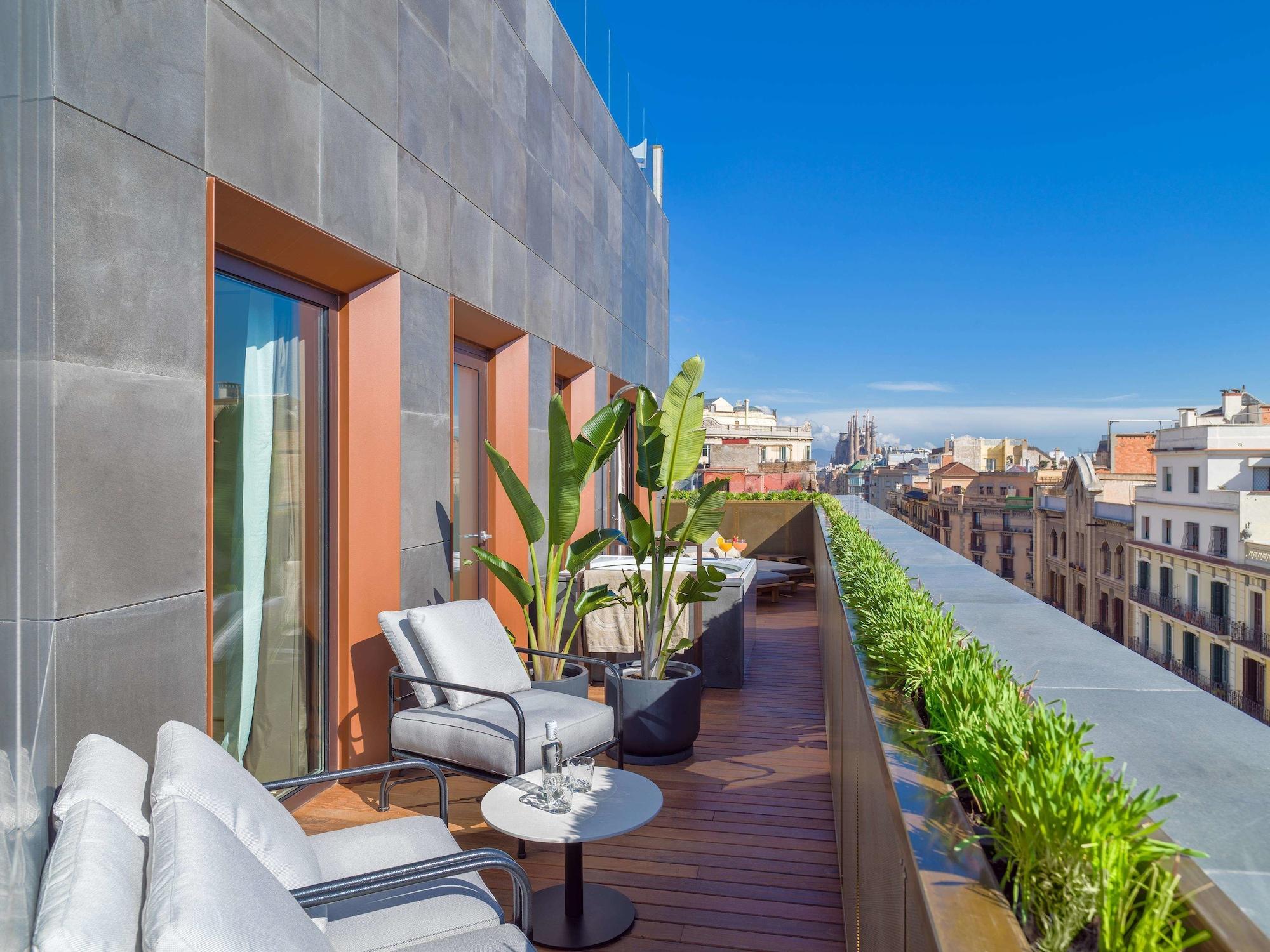 Hotel The One Barcelona Gl Esterno foto Terrace of a room