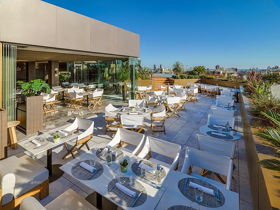 Hotel The One Barcelona Gl Esterno foto The Terrace at the Beverly Hills Hotel