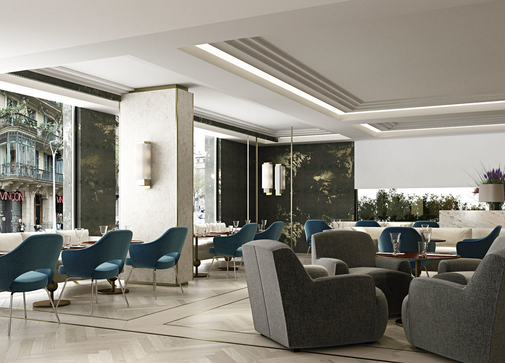 Hotel The One Barcelona Gl Esterno foto The interior of the hotel